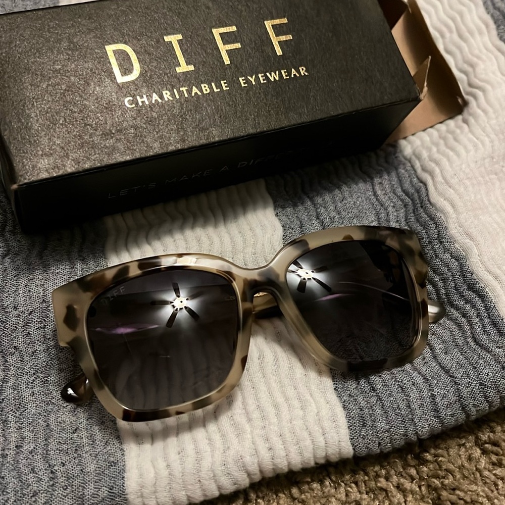 DIFF bella II cream tortoise sunglasses